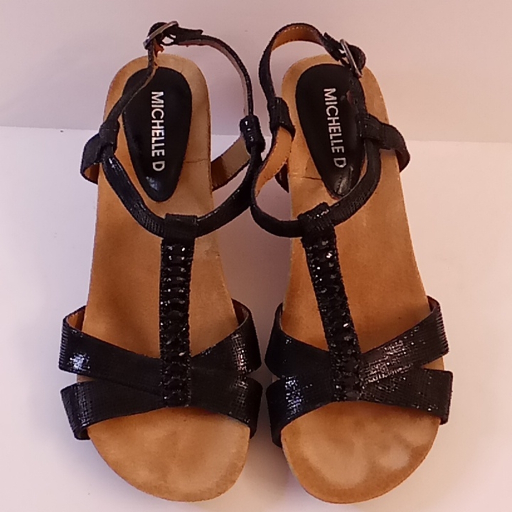 MICHELLE D Platform,Wadges Summer Size 8 M Black Color ?